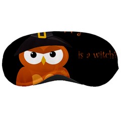 Halloween Witch - Orange Owl Sleeping Masks by Valentinaart