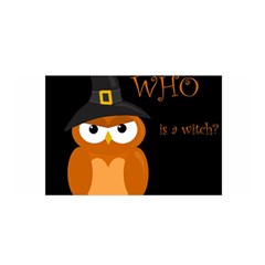 Halloween Witch - Orange Owl Satin Wrap by Valentinaart