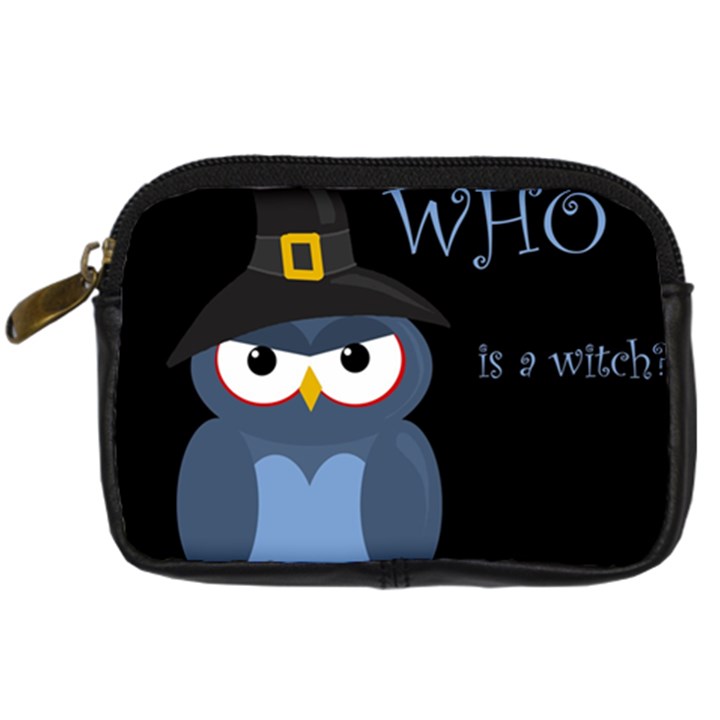 Halloween witch - blue owl Digital Camera Cases