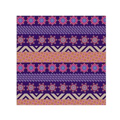 Colorful Winter Pattern Small Satin Scarf (square) by DanaeStudio