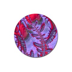 Freaky Friday Red  Lilac Magnet 3  (round) by Fractalworld
