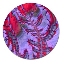 Freaky Friday Red  Lilac Magnet 5  (round) by Fractalworld