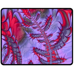 Freaky Friday Red  Lilac Double Sided Fleece Blanket (medium)  by Fractalworld