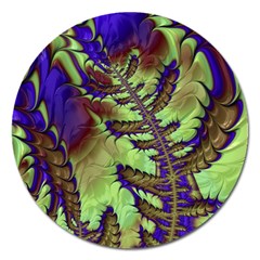 Freaky Friday, Blue Green Magnet 5  (round) by Fractalworld