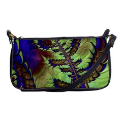 Freaky Friday, Blue Green Shoulder Clutch Bags by Fractalworld