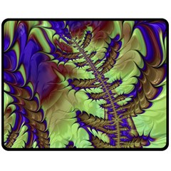 Freaky Friday, Blue Green Fleece Blanket (medium) 