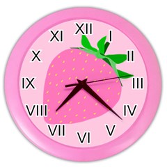 Strawberry Color Wall Clocks