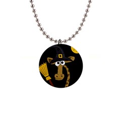 Halloween Giraffe Witch Button Necklaces by Valentinaart