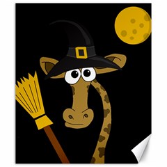 Halloween Giraffe Witch Canvas 20  X 24   by Valentinaart