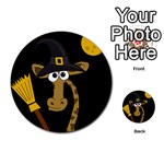 Halloween giraffe witch Multi-purpose Cards (Round)  Front 17