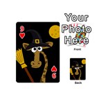 Halloween giraffe witch Playing Cards 54 (Mini)  Front - Heart9