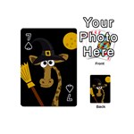 Halloween giraffe witch Playing Cards 54 (Mini)  Front - Spade7