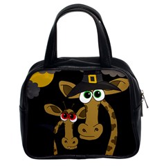 Giraffe Halloween Party Classic Handbags (2 Sides) by Valentinaart