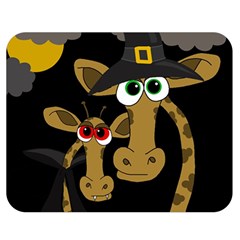 Giraffe Halloween Party Double Sided Flano Blanket (medium)  by Valentinaart