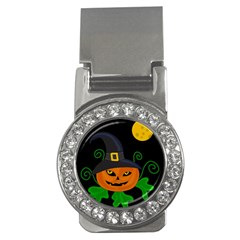 Halloween Witch Pumpkin Money Clips (cz)  by Valentinaart