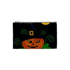 Halloween Witch Pumpkin Cosmetic Bag (small)  by Valentinaart