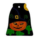 Halloween witch pumpkin Bell Ornament (2 Sides) Front