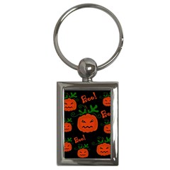 Halloween Pumpkin Pattern Key Chains (rectangle)  by Valentinaart