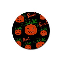 Halloween Pumpkin Pattern Magnet 3  (round) by Valentinaart