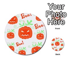 Halloween Pumpkins Pattern Multi-purpose Cards (round)  by Valentinaart