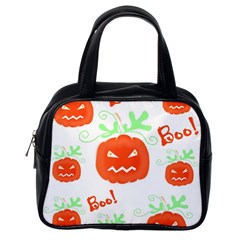 Halloween Pumpkins Pattern Classic Handbags (one Side) by Valentinaart