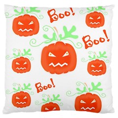 Halloween Pumpkins Pattern Large Flano Cushion Case (one Side) by Valentinaart