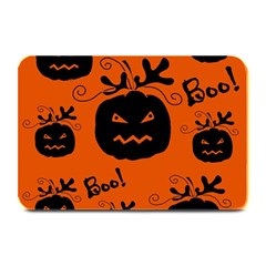 Halloween Black Pumpkins Pattern Plate Mats by Valentinaart