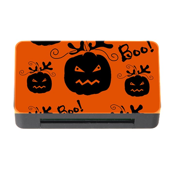 Halloween black pumpkins pattern Memory Card Reader with CF