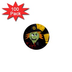 Halloween Witch 1  Mini Magnets (100 Pack)  by Valentinaart