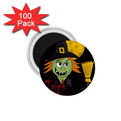 Halloween Witch 1 75  Magnets (100 Pack)  by Valentinaart