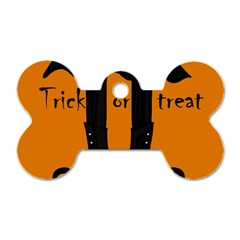 Halloween - Witch Boots Dog Tag Bone (two Sides) by Valentinaart