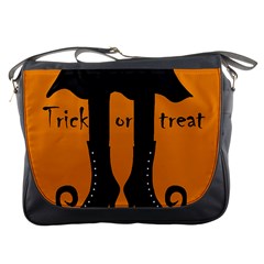 Halloween - Witch Boots Messenger Bags by Valentinaart