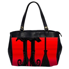 Halloween Black Witch Office Handbags (2 Sides)  by Valentinaart