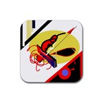 Abstract art Rubber Coaster (Square)  Front