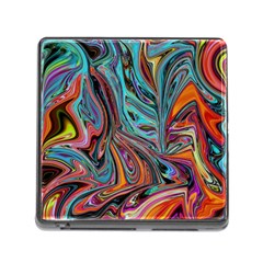 Brilliant Abstract In Blue, Orange, Purple, And Lime-green  Memory Card Reader (square) by digitaldivadesigns