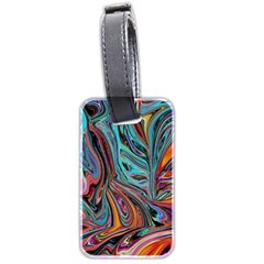 Brilliant Abstract In Blue, Orange, Purple, And Lime-green  Luggage Tags (two Sides) by digitaldivadesigns