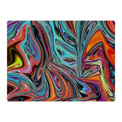 Brilliant Abstract In Blue, Orange, Purple, And Lime-green  Double Sided Flano Blanket (mini)  by digitaldivadesigns