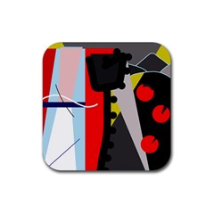 Looking Forwerd Rubber Coaster (square)  by Valentinaart