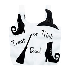 Halloween Witch Full Print Recycle Bags (l)  by Valentinaart