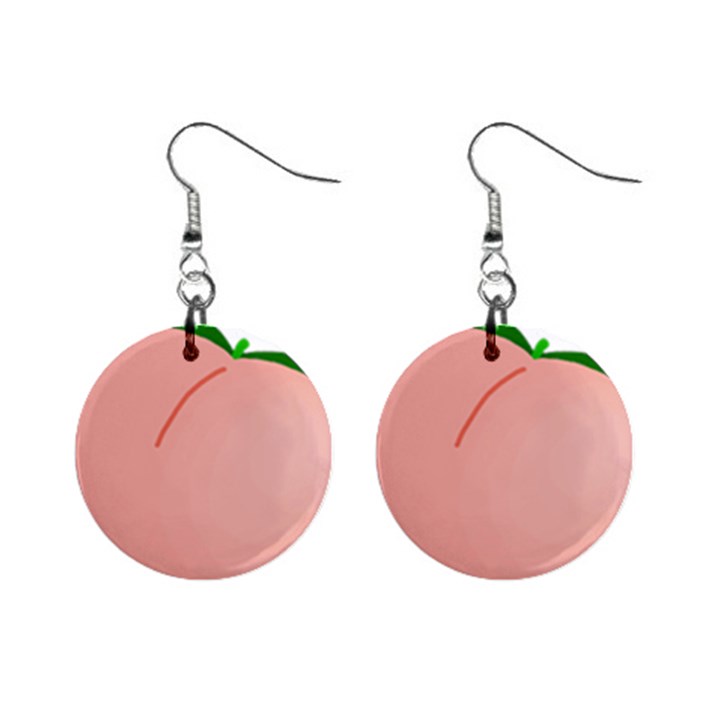 Peaches Mini Button Earrings
