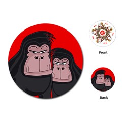 Gorillas Playing Cards (round) 