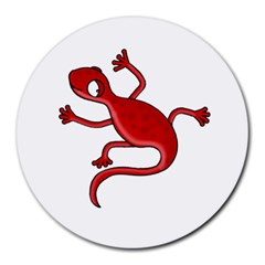 Red lizard Round Mousepads