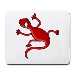 Red lizard Large Mousepads