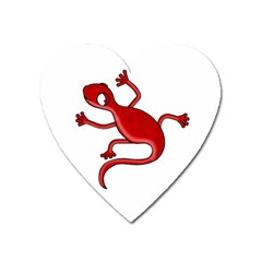 Red lizard Heart Magnet