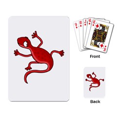 Red lizard Playing Card