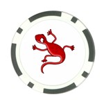Red lizard Poker Chip Card Guards Back