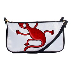 Red lizard Shoulder Clutch Bags