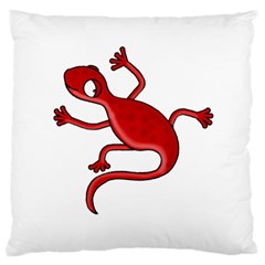 Red lizard Large Flano Cushion Case (Two Sides)