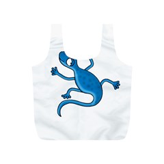 Blue Lizard Full Print Recycle Bags (s)  by Valentinaart