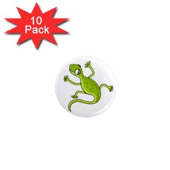 Green Lizard 1  Mini Magnet (10 Pack)  by Valentinaart